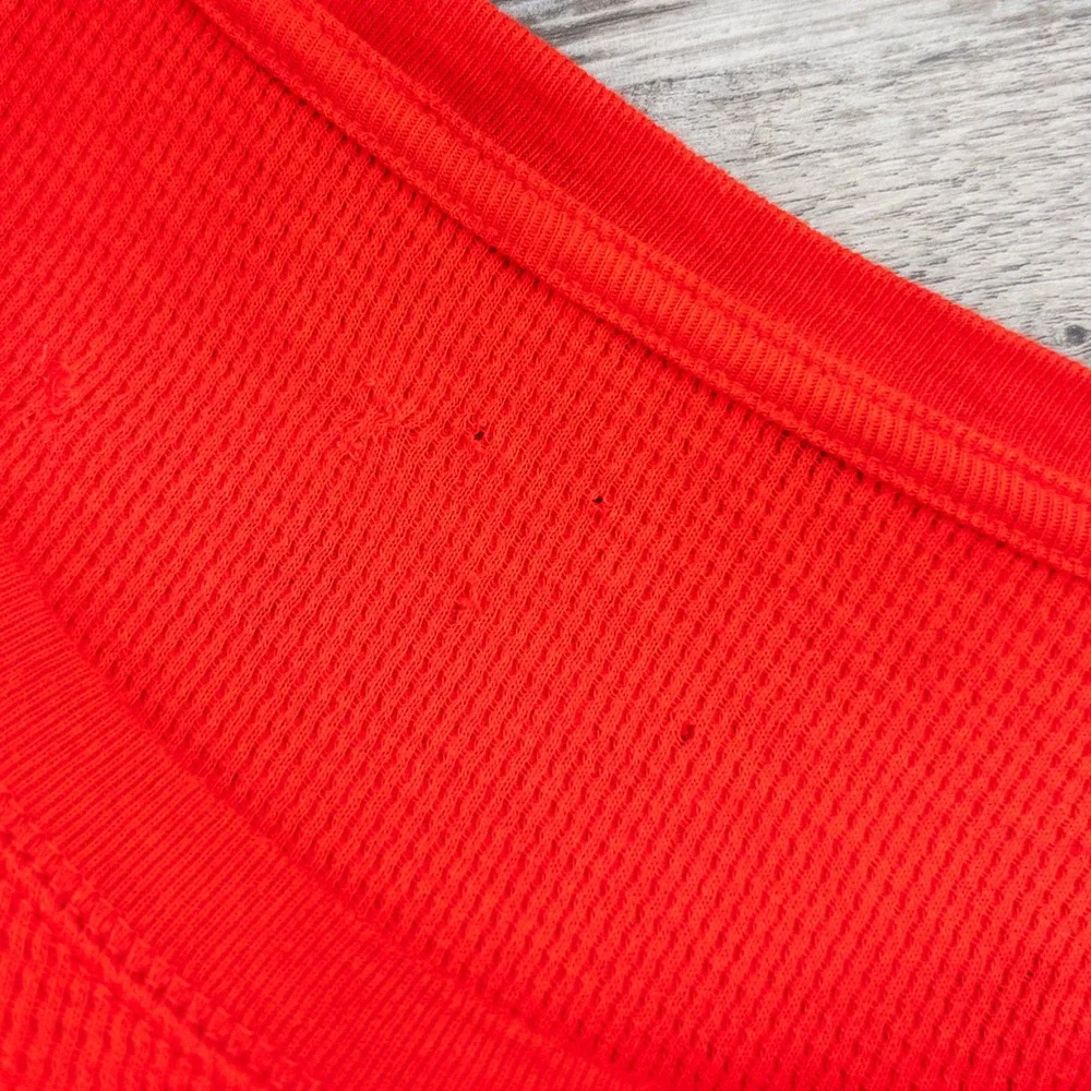Polo Ralph Lauren Red All Over Pony Logo Waffle Knit Thermal Shirt Mens XL